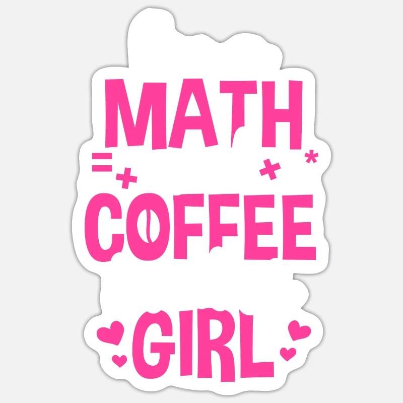 Math Teacher Student Math - Sticker size S (10 x 10 cm) - white matte