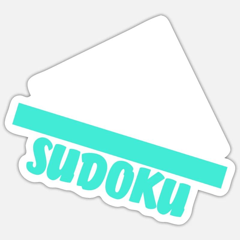 Sudoku Geschenk - Sticker Größe S (10 x 10 cm) - Mattweiß