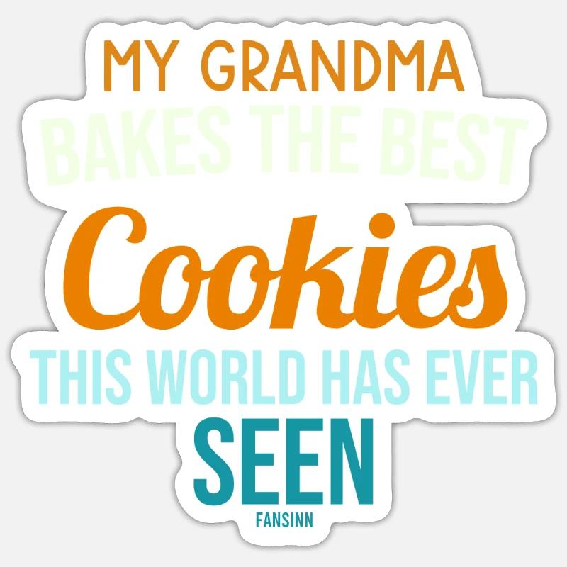 Oma Kekse backen Plätzchen Geschenk - Sticker Größe S (10 x 10 cm) - Mattweiß