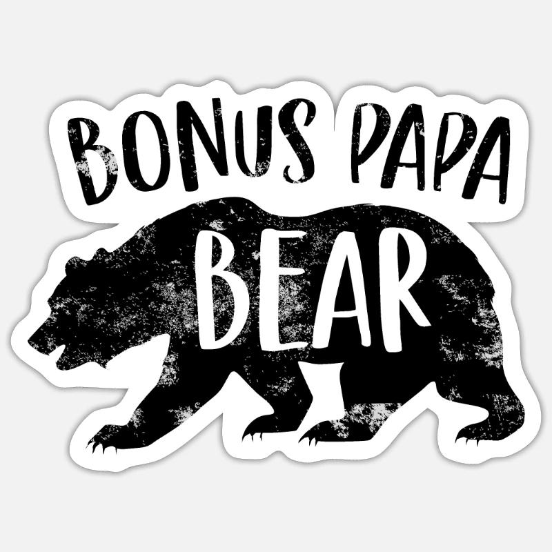 Bonus daddy bear - stepfather gift Sticker size S (10 x 10 cm)