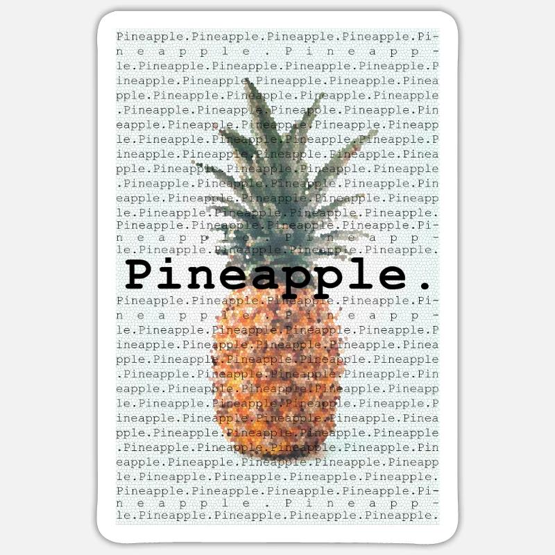 Ananas Pineapple - Sticker size S (10 x 10 cm) - white matte