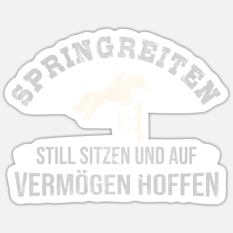 Springreiten Sticker Größe S (10 x 10 cm)