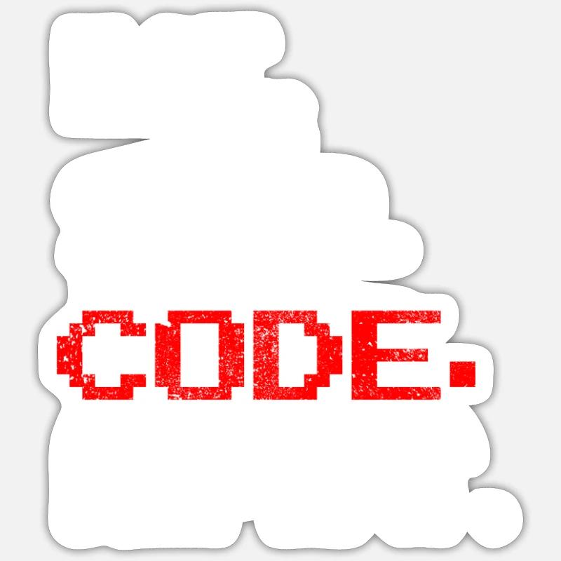 Coder Programmierer - Sticker Größe S (10 x 10 cm) - Mattweiß