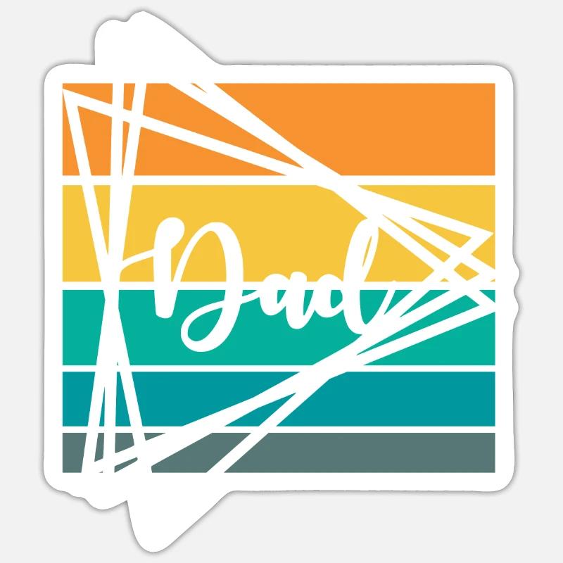 Dad - Geschenkidee Vatertag oder Geburtstag Sticker Größe S (10 x 10 cm)