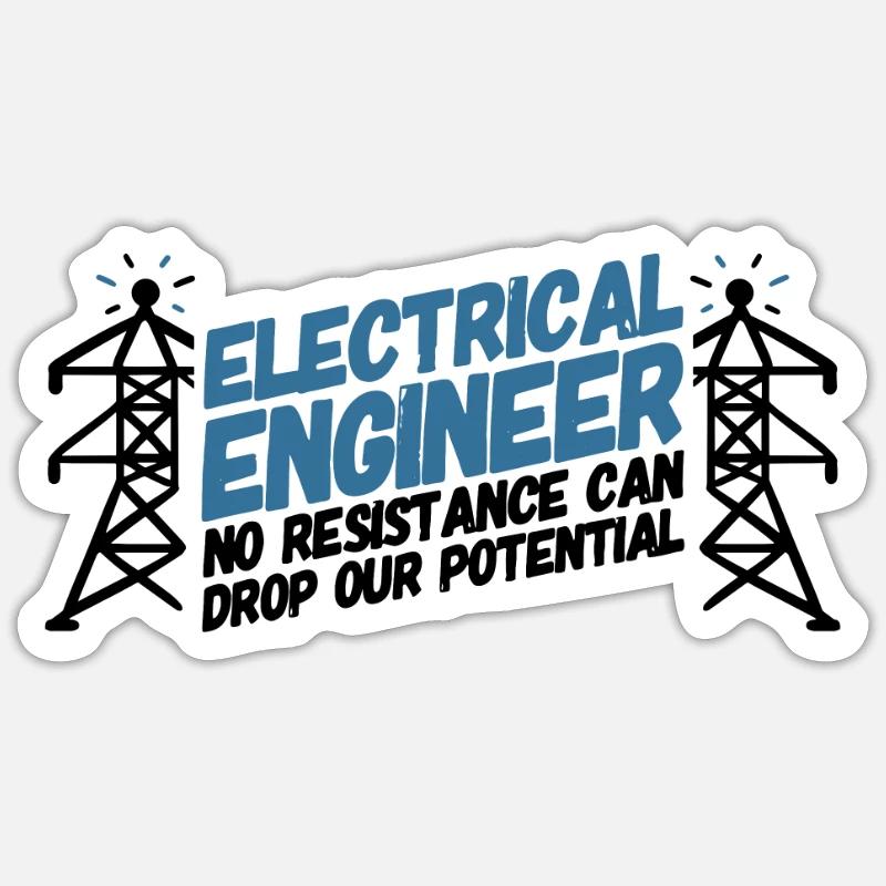 ELECTRICAL ENGINEER: Electrical Engineer Potential Sticker Größe S (10 x 10 cm)