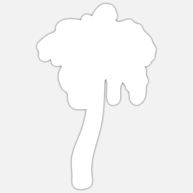 Palm tree palm - Sticker size S (10 x 10 cm) - white matte