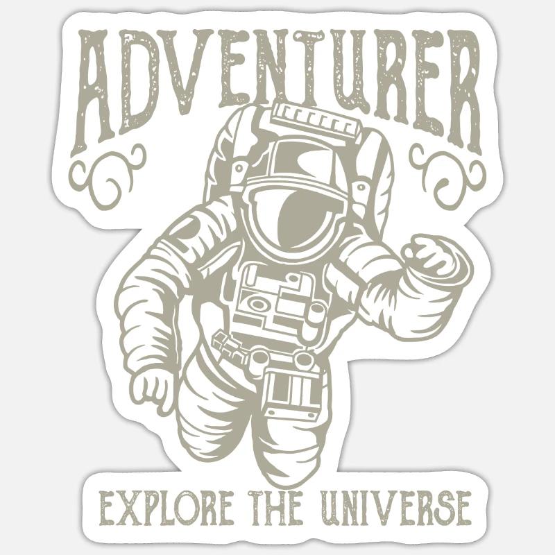 Astronaut outer space space planet space Sticker size S (10 x 10 cm)