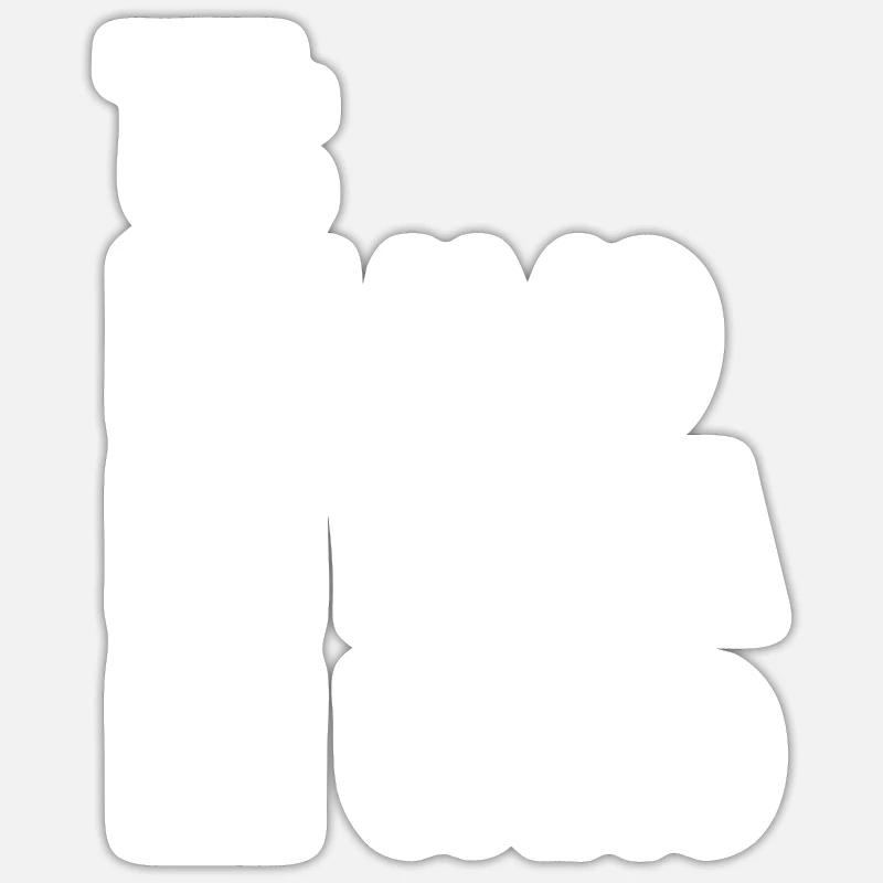 Techno - Sticker taille S (10 x 10 cm) - blanc mat