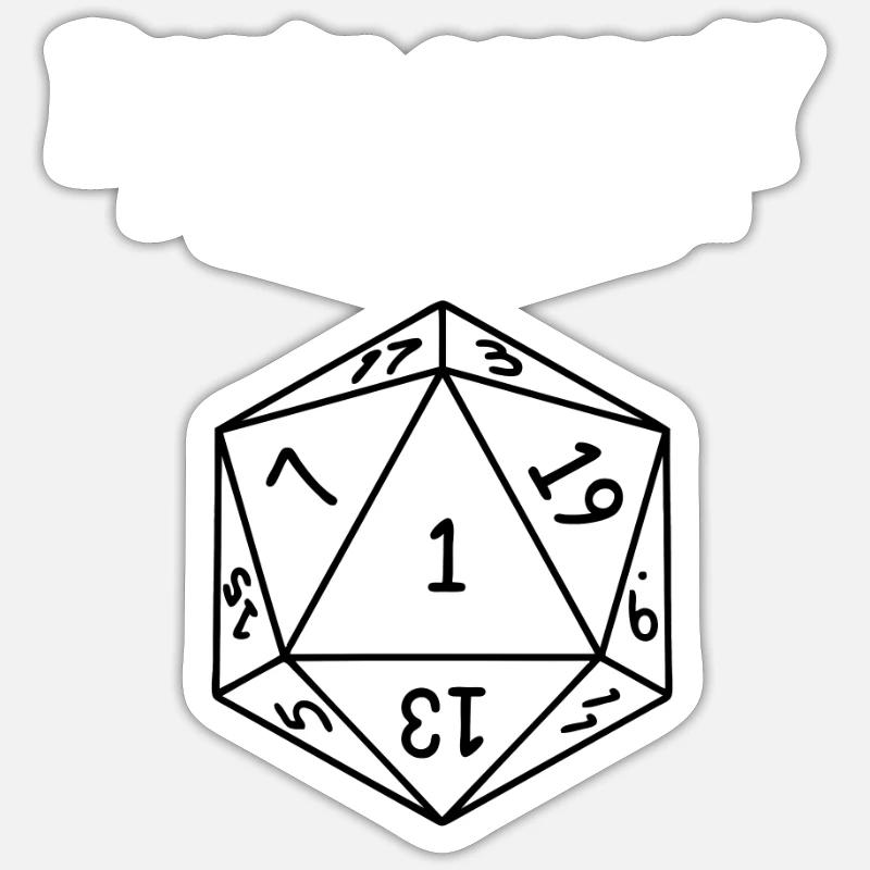 Don't Worry I Have a Plan 20 Cube - Sticker size S (10 x 10 cm) - white matte