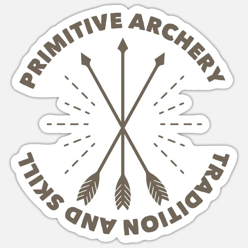 Bogen schießen Pfeil Bogen Sticker Größe S (10 x 10 cm)