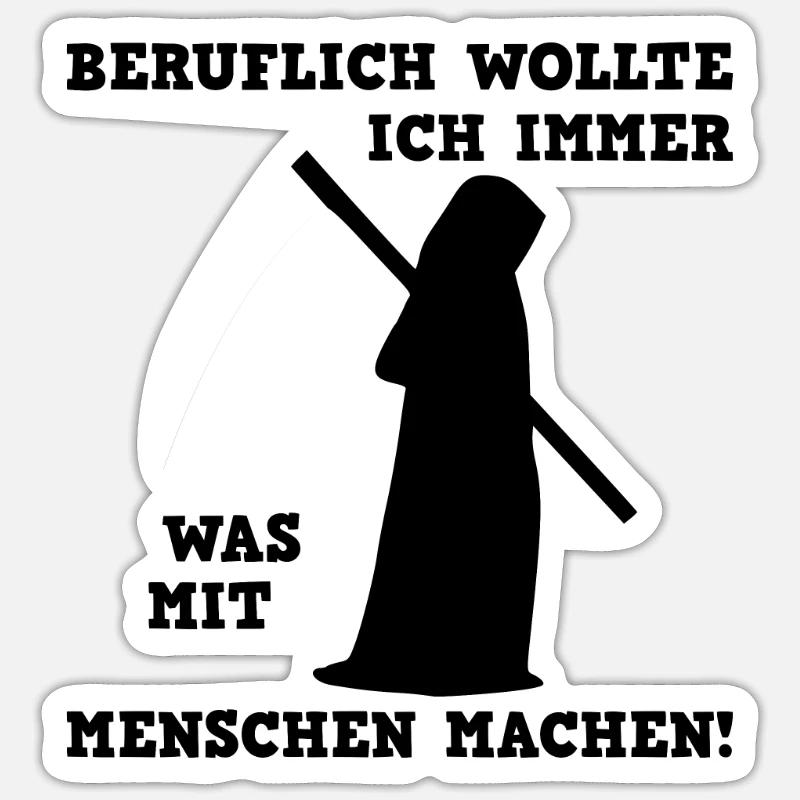 Beruf mit Menschen - Sticker Größe S (10 x 10 cm) - Mattweiß