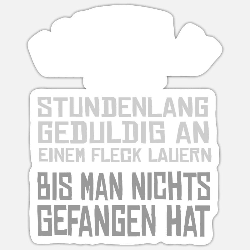 Angler Spruch Sticker Größe S (10 x 10 cm)