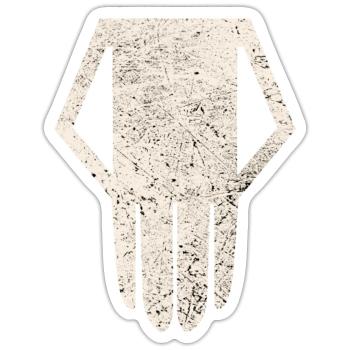 Bakugou Katsuki Totenkopf Schädel Schädel Superhel - Sticker Größe S (10 x 10 cm) - Mattweiß - Vorne