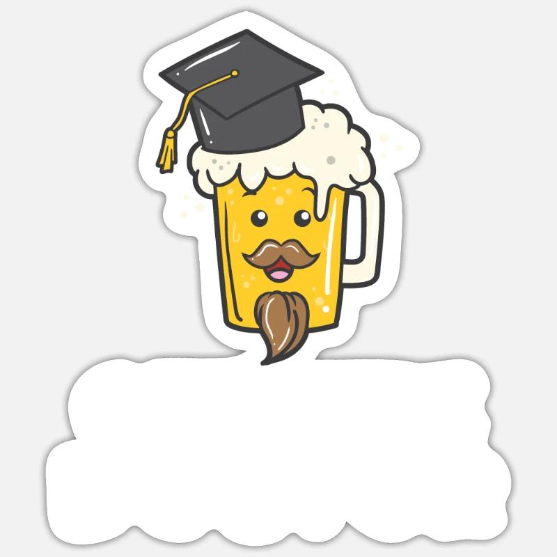 Gift for doctoral thesis doctoral degree - Sticker size S (10 x 10 cm) - white matte