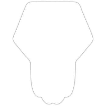 Bakugou Katsuki Totenkopf Schädel Schädel Superhel - Sticker Größe S (10 x 10 cm) - Mattweiß - Vorne