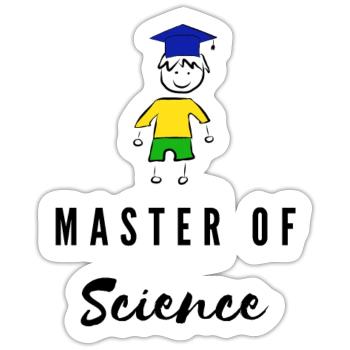 Master of Science Graduate University - Sticker size S (10 x 10 cm) - white matte - Front