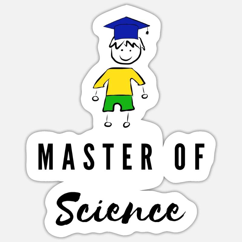 Master of Science Diplômé Université Sticker taille S (10 x 10 cm)
