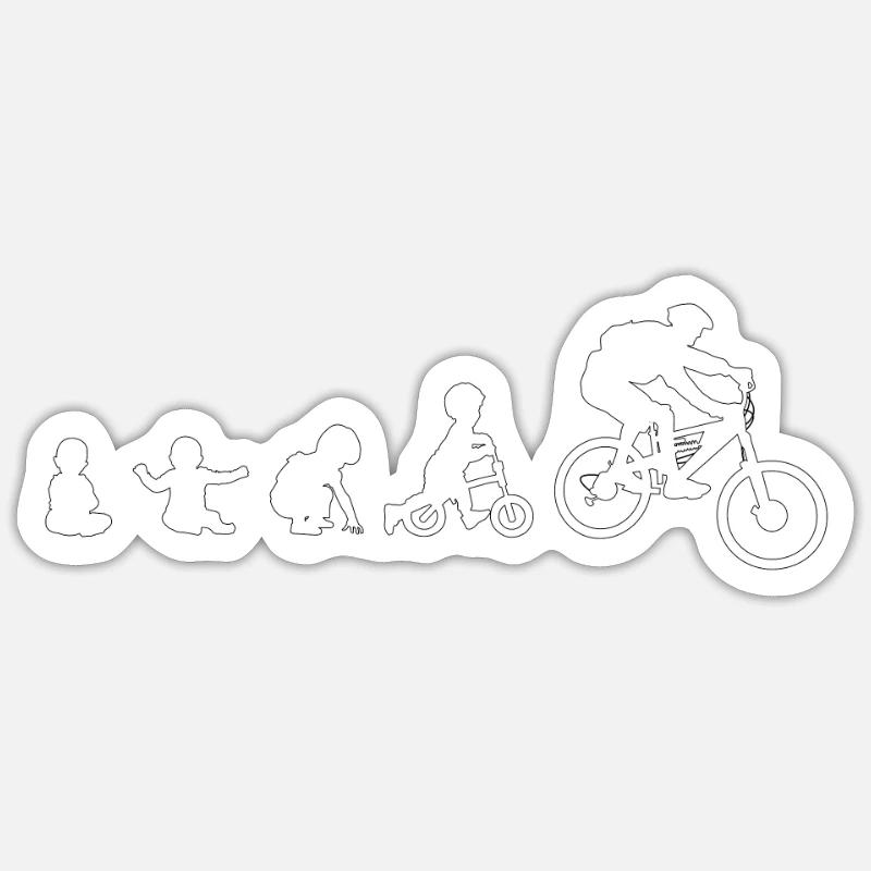 Baby Downhill Evolution I Geschenkidee Freeride Sticker Größe S (10 x 10 cm)