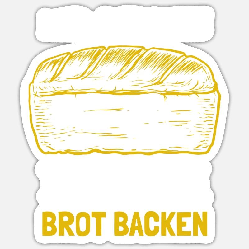 Backen Bäcker Bäckerei Teigflüsterer Geschenk - Sticker Größe S (10 x 10 cm) - Mattweiß