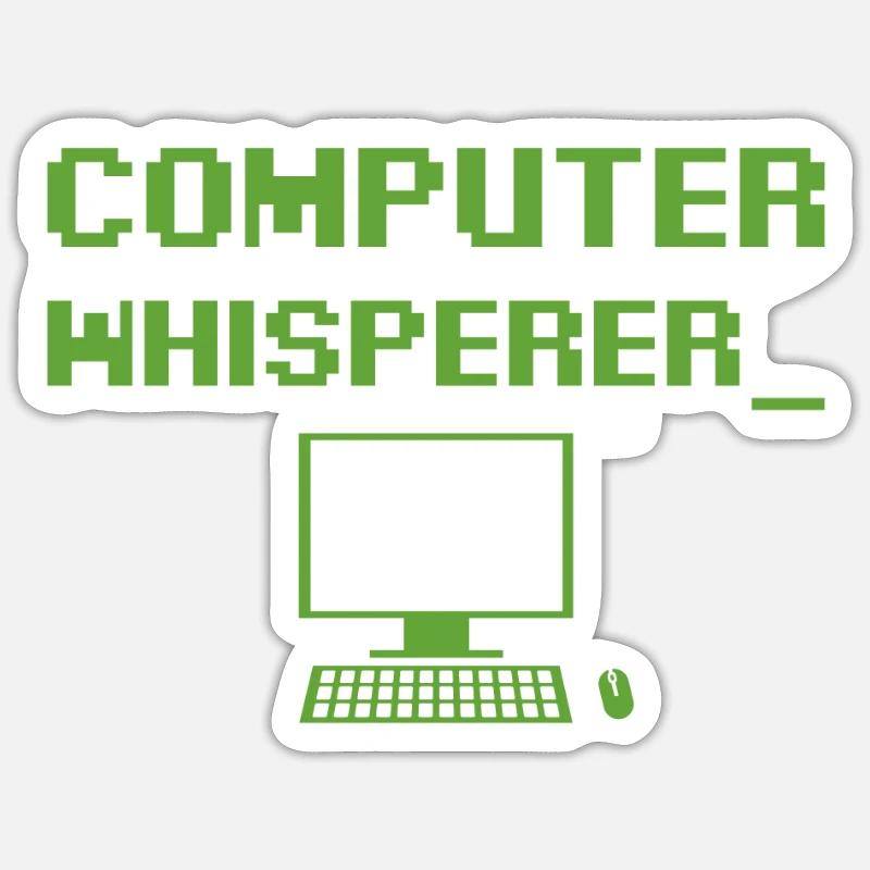 Computer Whisperer Tech Supporting Nerds Geeks Fun Sticker taille S (10 x 10 cm)