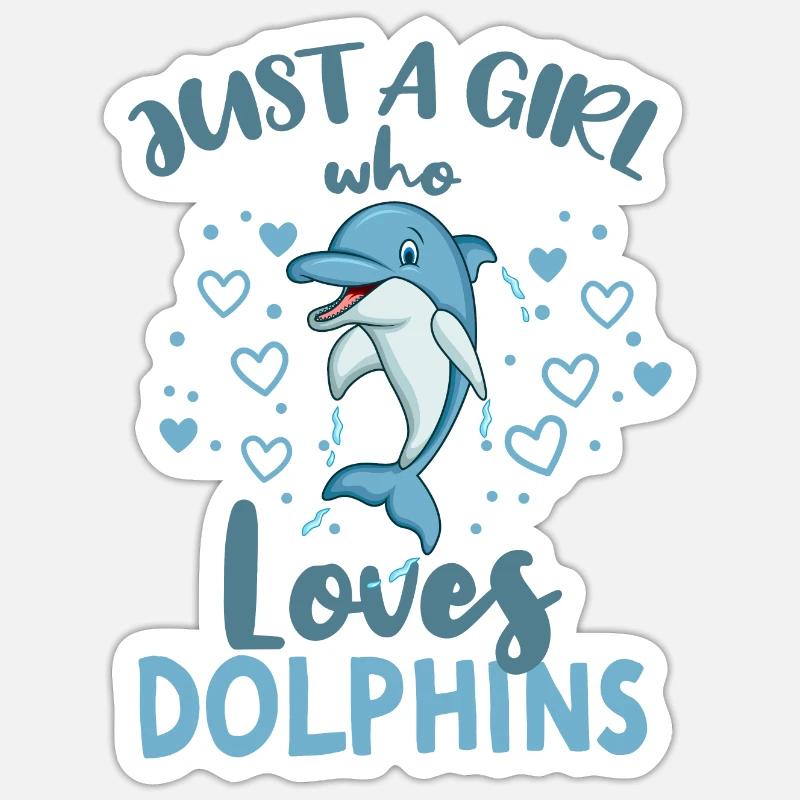 Dolphin - Sticker size S (10 x 10 cm) - white matte