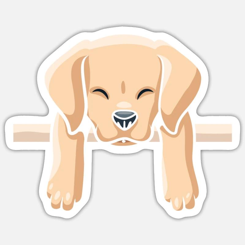 Hunde - Sticker Größe S (10 x 10 cm) - Mattweiß