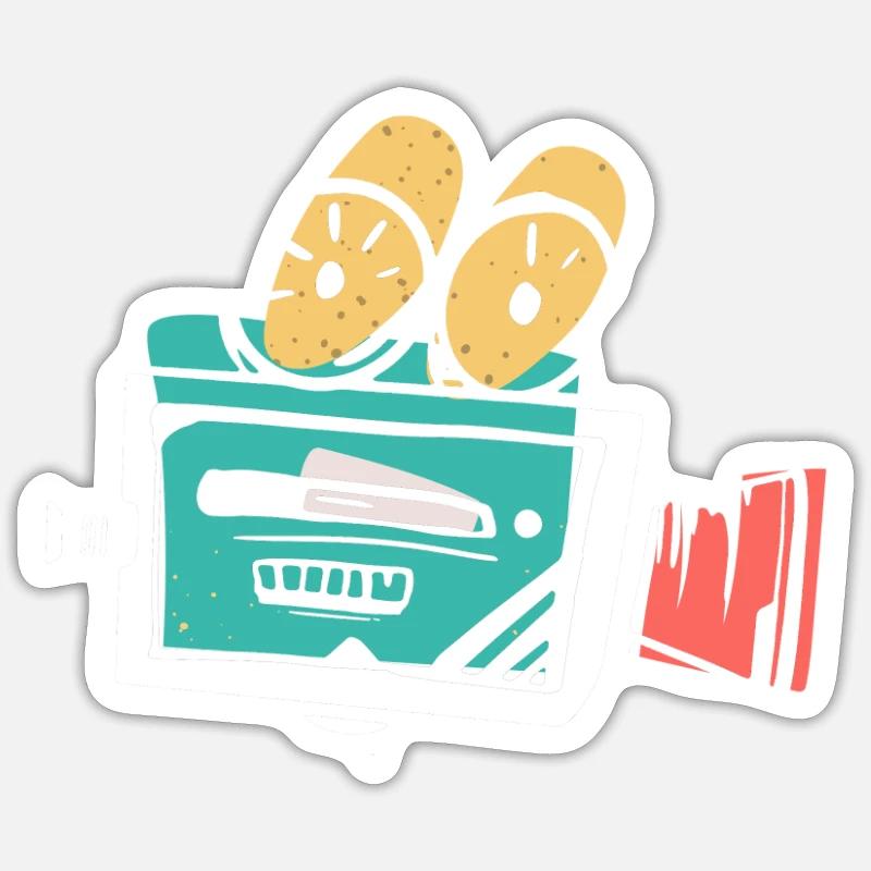 Kino - Sticker Größe S (10 x 10 cm) - Mattweiß