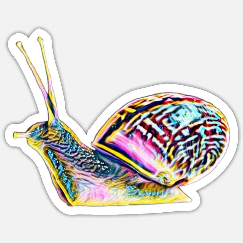 limace - Sticker taille S (10 x 10 cm) - blanc mat