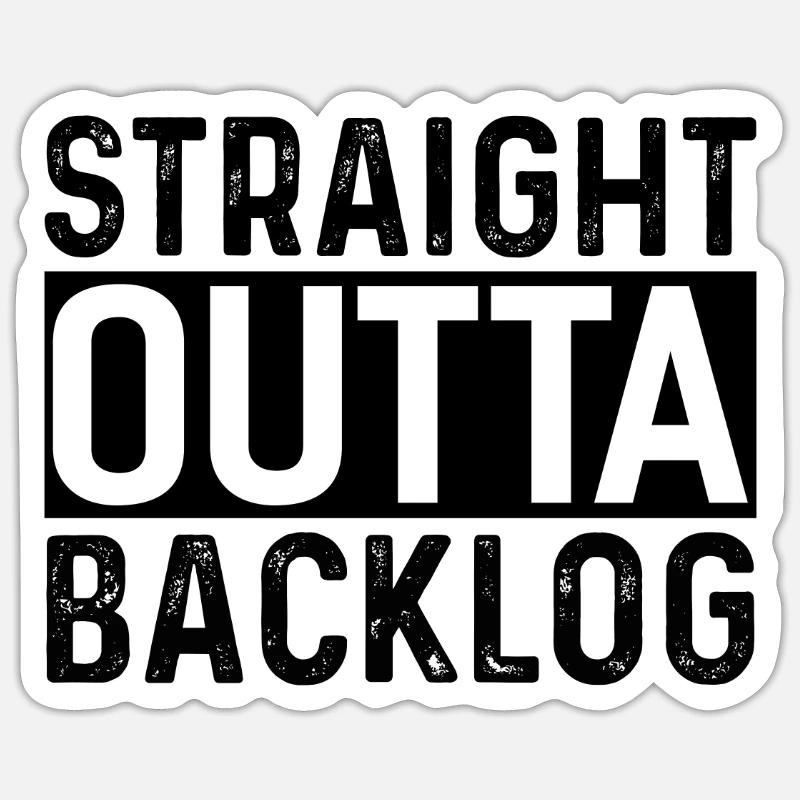 Scrum Team Backlog Funny Scrum Master - Sticker size S (10 x 10 cm) - white matte