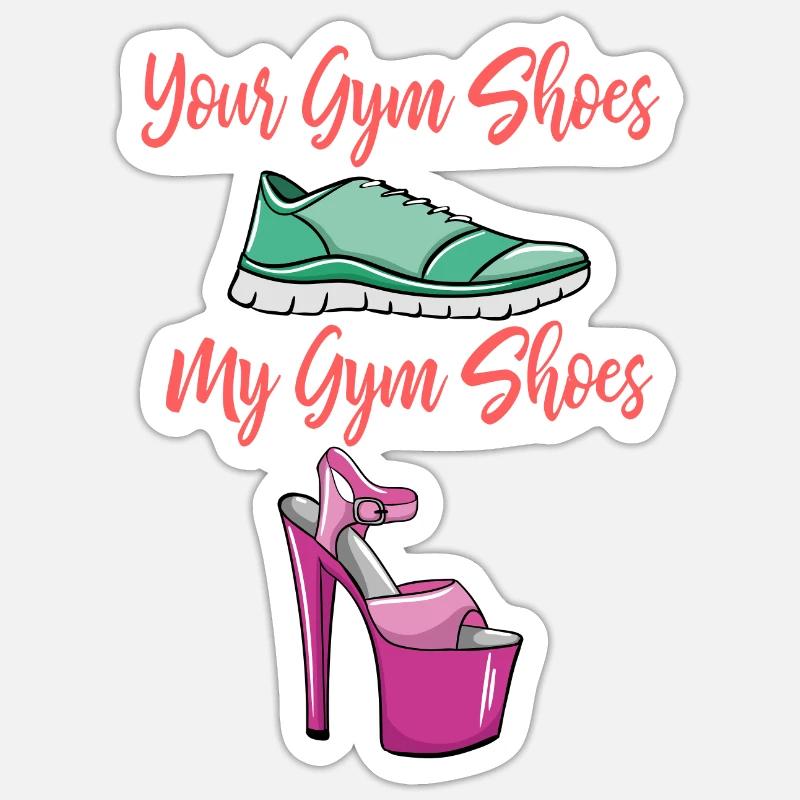 Chaussures de pole dance - Sticker taille S (10 x 10 cm) - blanc mat