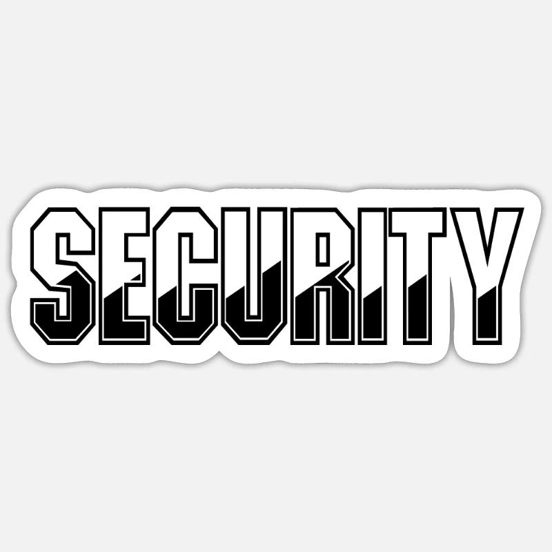 Security bouncer security - Sticker size S (10 x 10 cm) - white matte