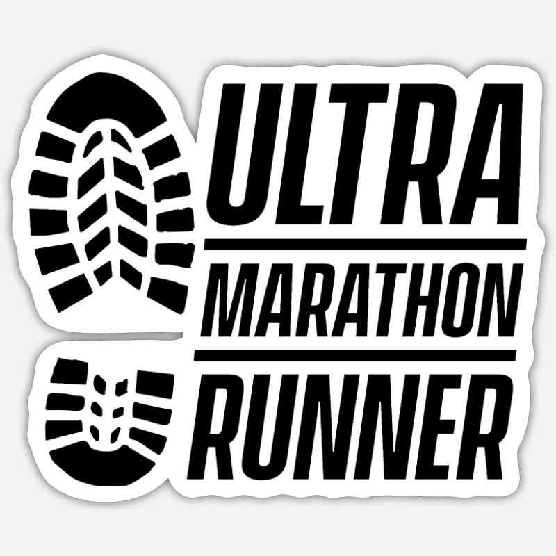 Ultramarathon runner - Sticker size S (10 x 10 cm) - white matte