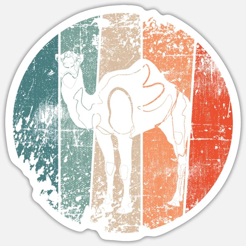 Camel dromedary - Sticker size S (10 x 10 cm) - white matte