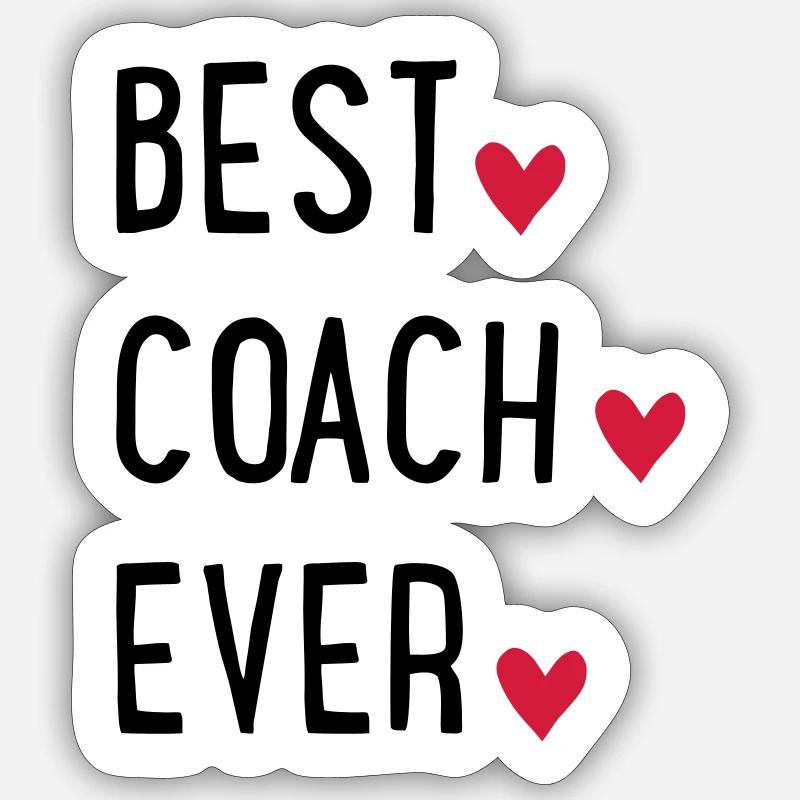 Coach - Sticker Größe S (10 x 10 cm) - Mattweiß