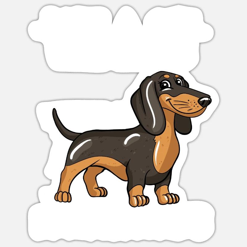 Nur ein Mädchen, das Dackel liebt - Sticker Größe S (10 x 10 cm) - Mattweiß
