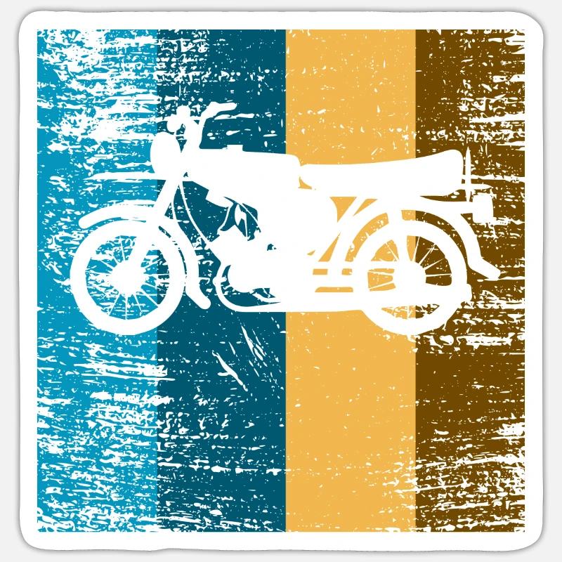 Moped Simson S51 - Sticker size S (10 x 10 cm) - white matte