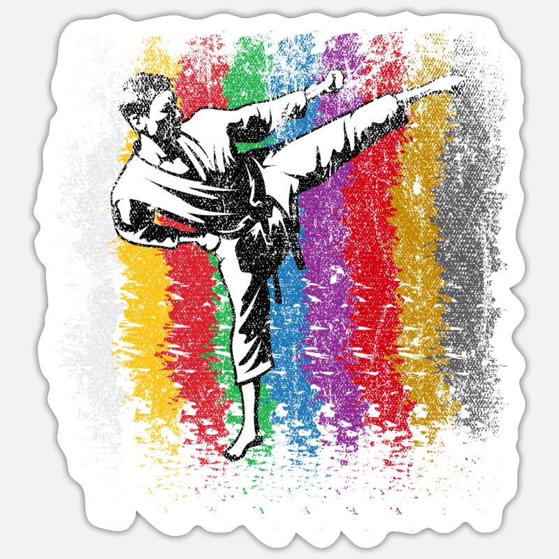 karate - Sticker size S (10 x 10 cm) - white matte