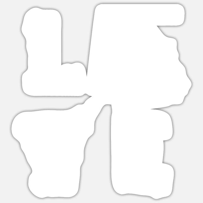 Pferd - Sticker Größe S (10 x 10 cm) - Mattweiß