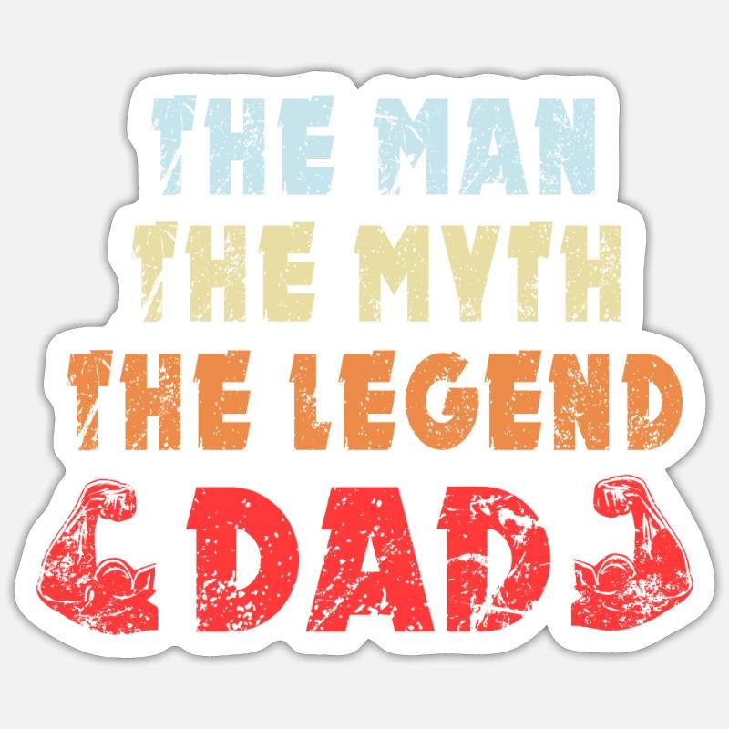 Papa helden design - Sticker Größe S (10 x 10 cm) - Mattweiß
