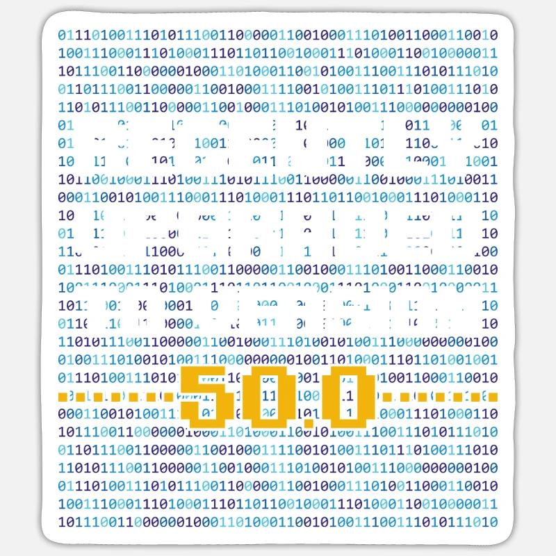 Computer Geek Husband 50th Birthday Gift Upgraded - Sticker size S (10 x 10 cm) - white matte