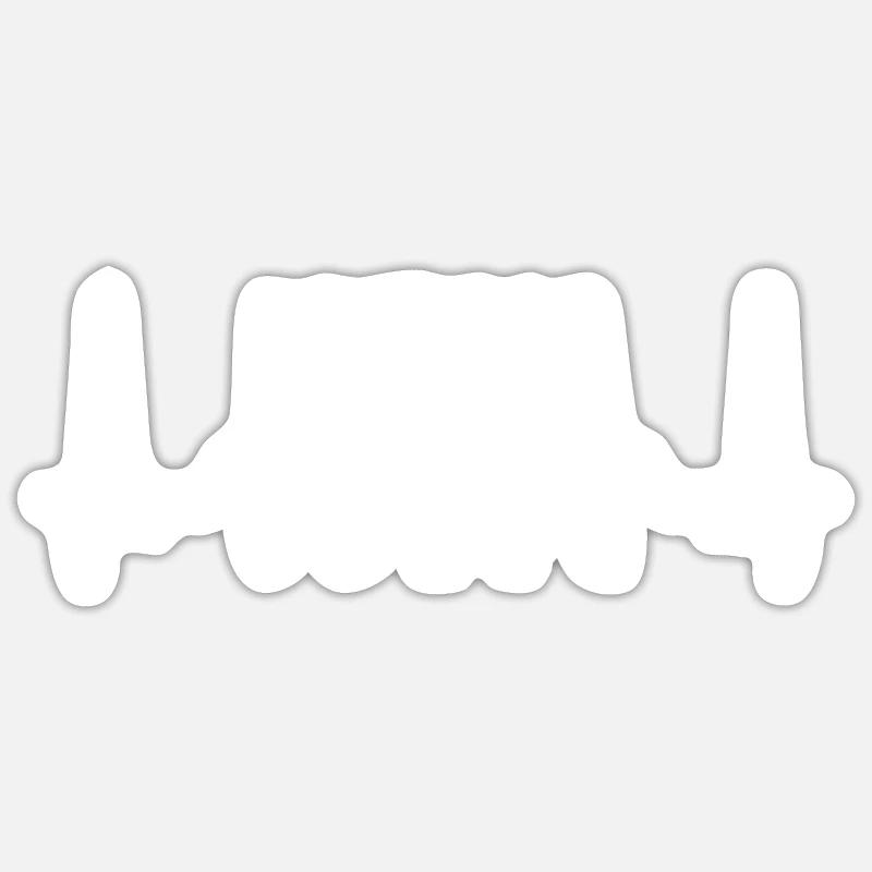 Notes de musique - Sticker taille S (10 x 10 cm) - blanc mat