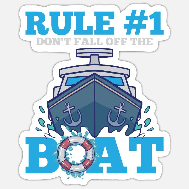 Bateau - Sticker taille S (10 x 10 cm) - blanc mat