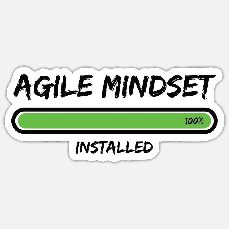 Scrum Agile Mindset Installed Project Management - Sticker size S (10 x 10 cm) - white matte