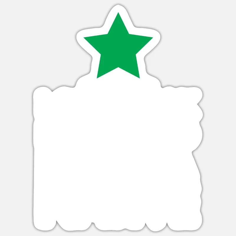 Esperanto Sprache native sprechen Geschenkidee Sticker Größe S (10 x 10 cm)