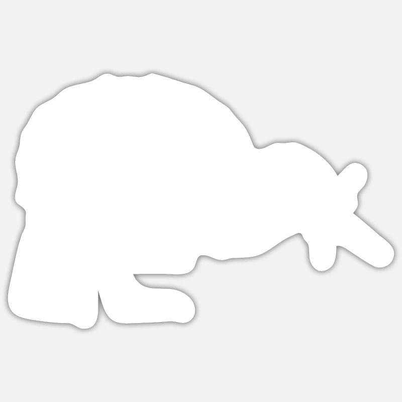 Neuseeland Backpacker - Sticker Größe S (10 x 10 cm) - Mattweiß