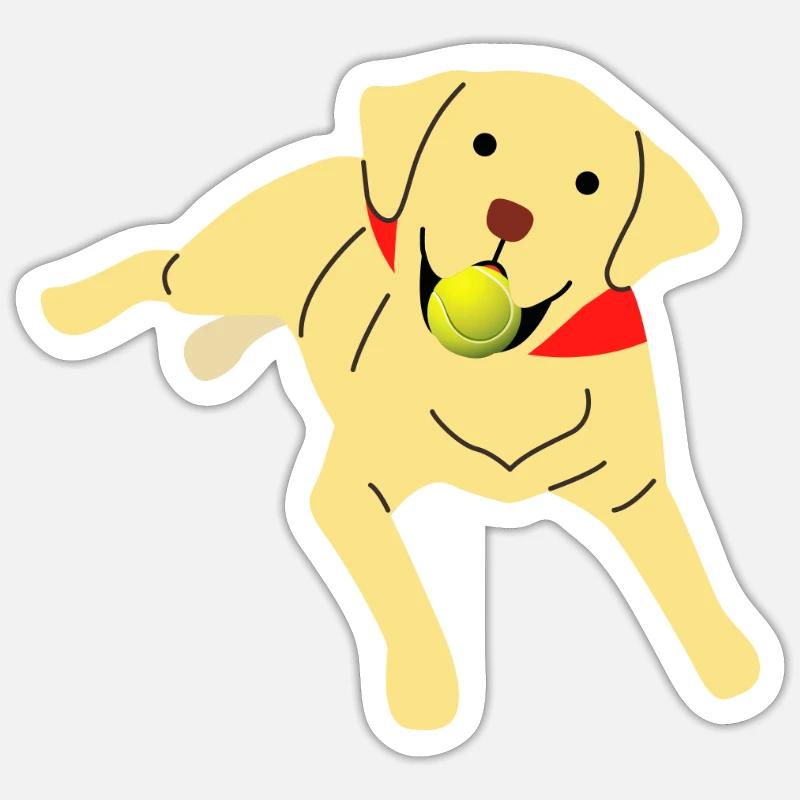 Labrador - Sticker taille S (10 x 10 cm) - blanc mat