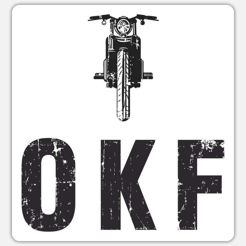 Mofa Mofaroller Mokick OKM Roller - Sticker Größe S (10 x 10 cm) - Mattweiß