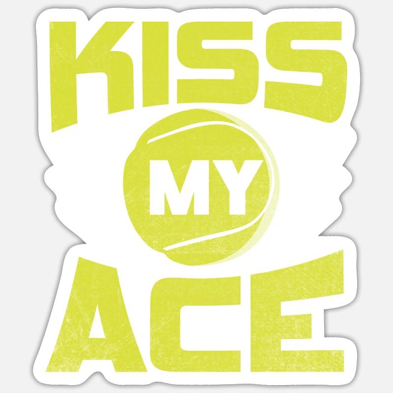 Tennis Ace - Sticker taille S (10 x 10 cm) - blanc mat