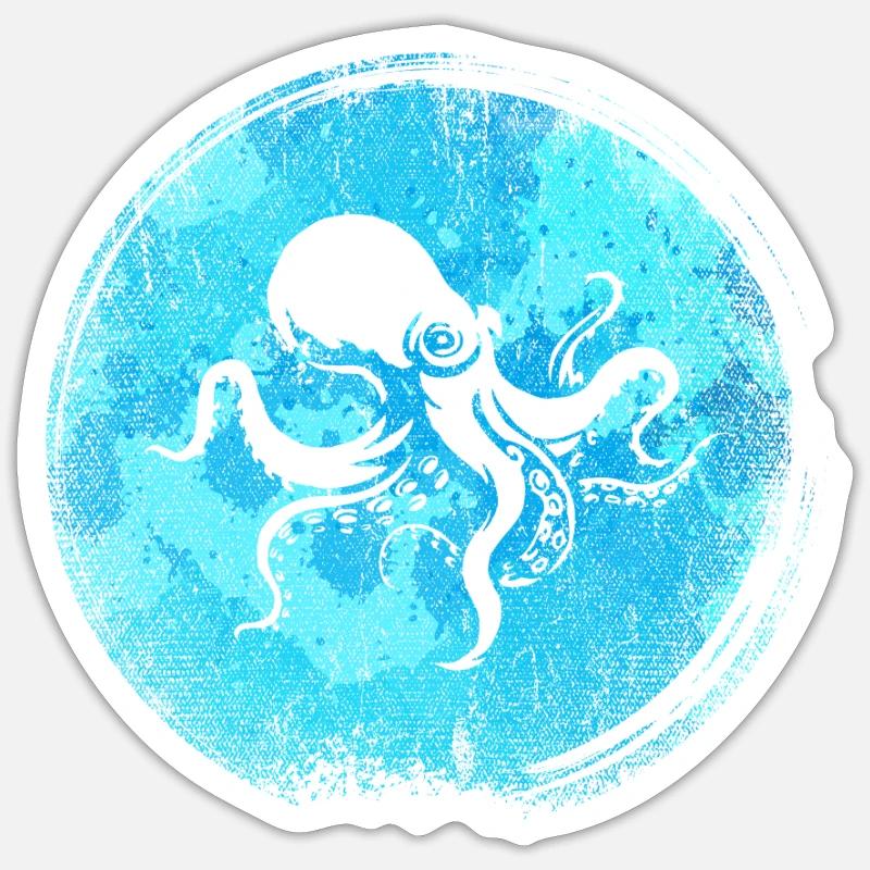 Octopus - Sticker size S (10 x 10 cm) - white matte
