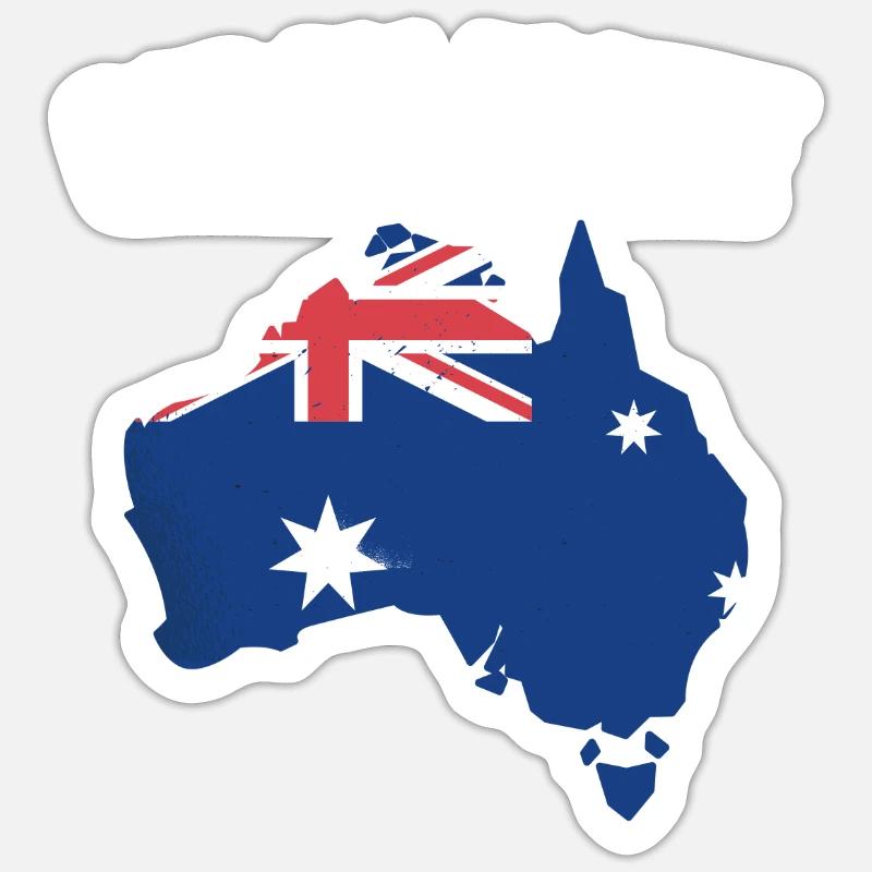 G day mate Australie - Sticker taille S (10 x 10 cm) - blanc mat